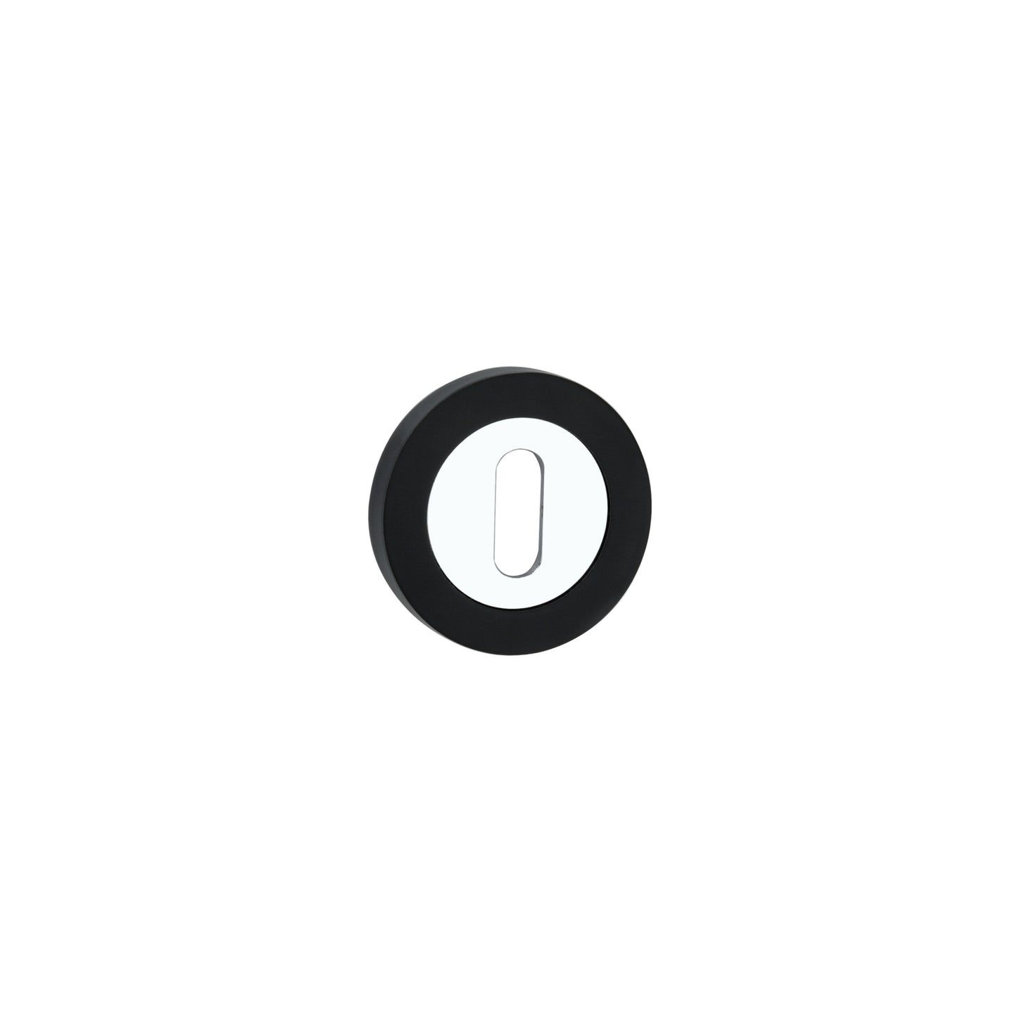 Oval Standard Escutcheon Black/Chrome