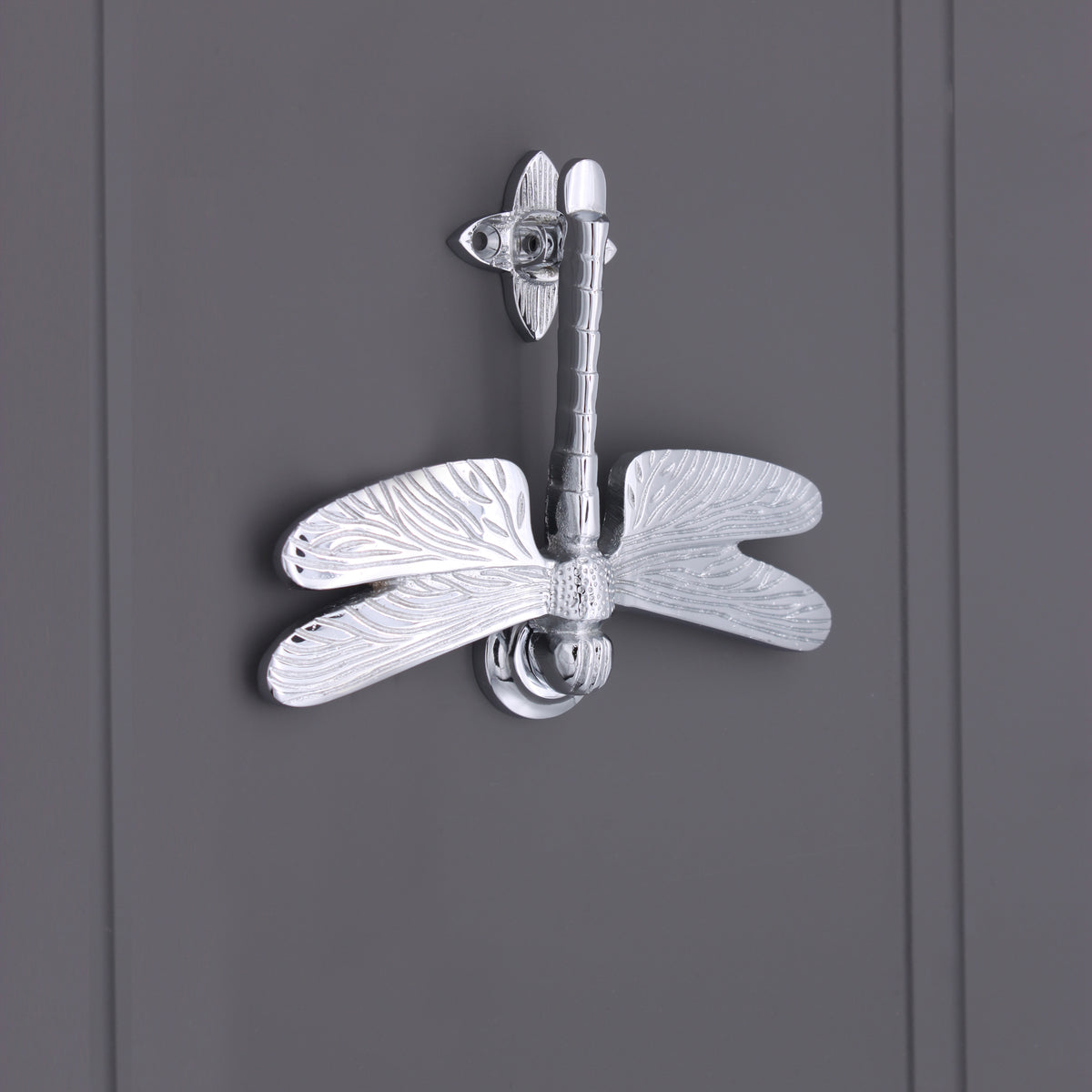 Dragonfly Door Knocker Polished Chrome