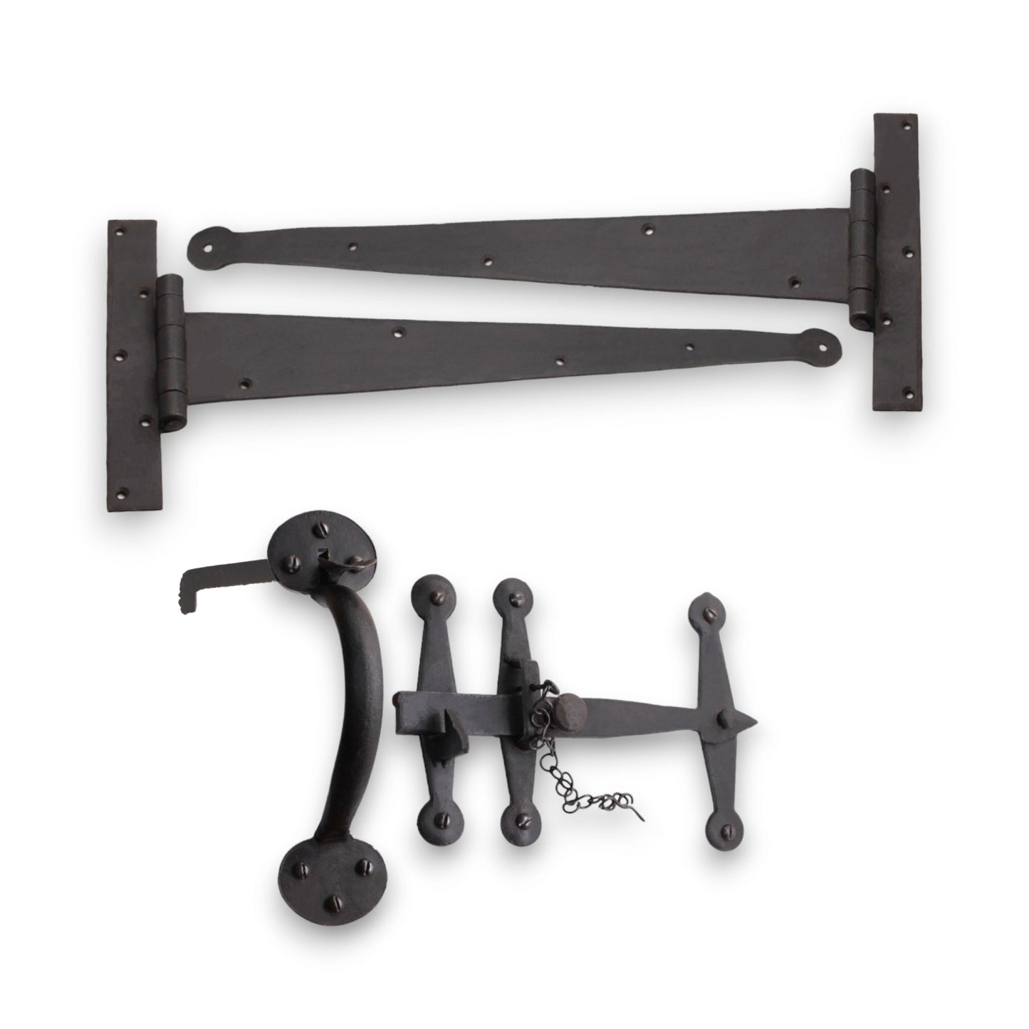 Heavy Duty Handforged Door Hardware Kit Beeswax