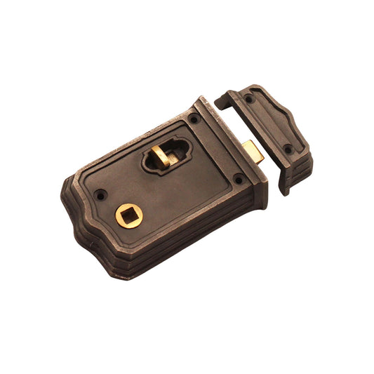 Gothic Rim Latch 105mm Pewter