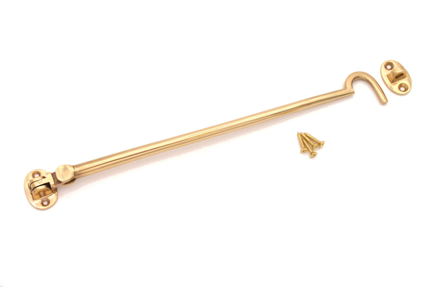 Silent Cabin Hook 12" - 300mm Polished Brass
