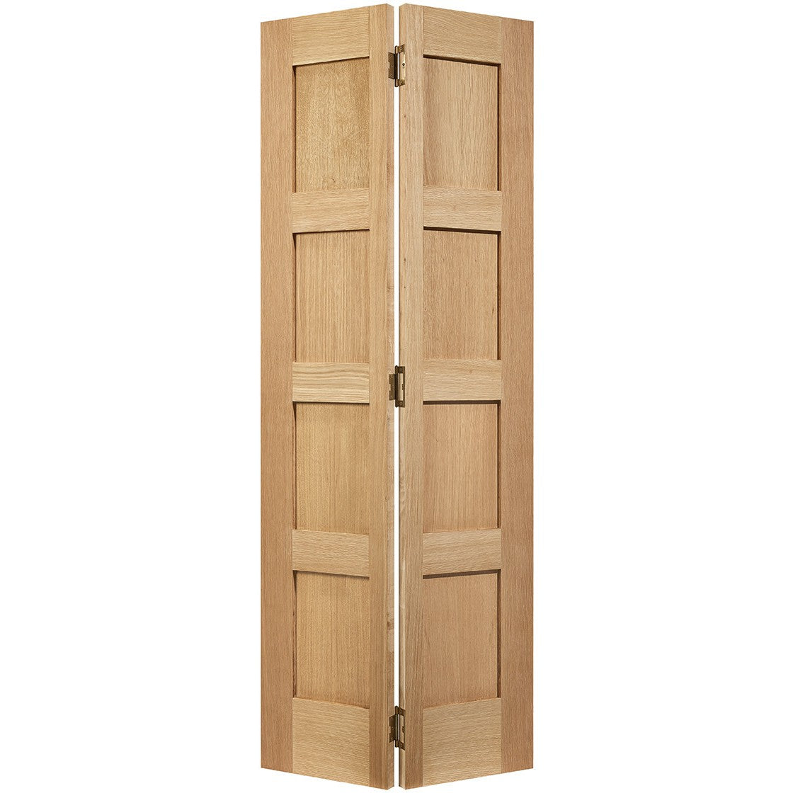 Shaker 4P Bi-Fold Unfinished Oak