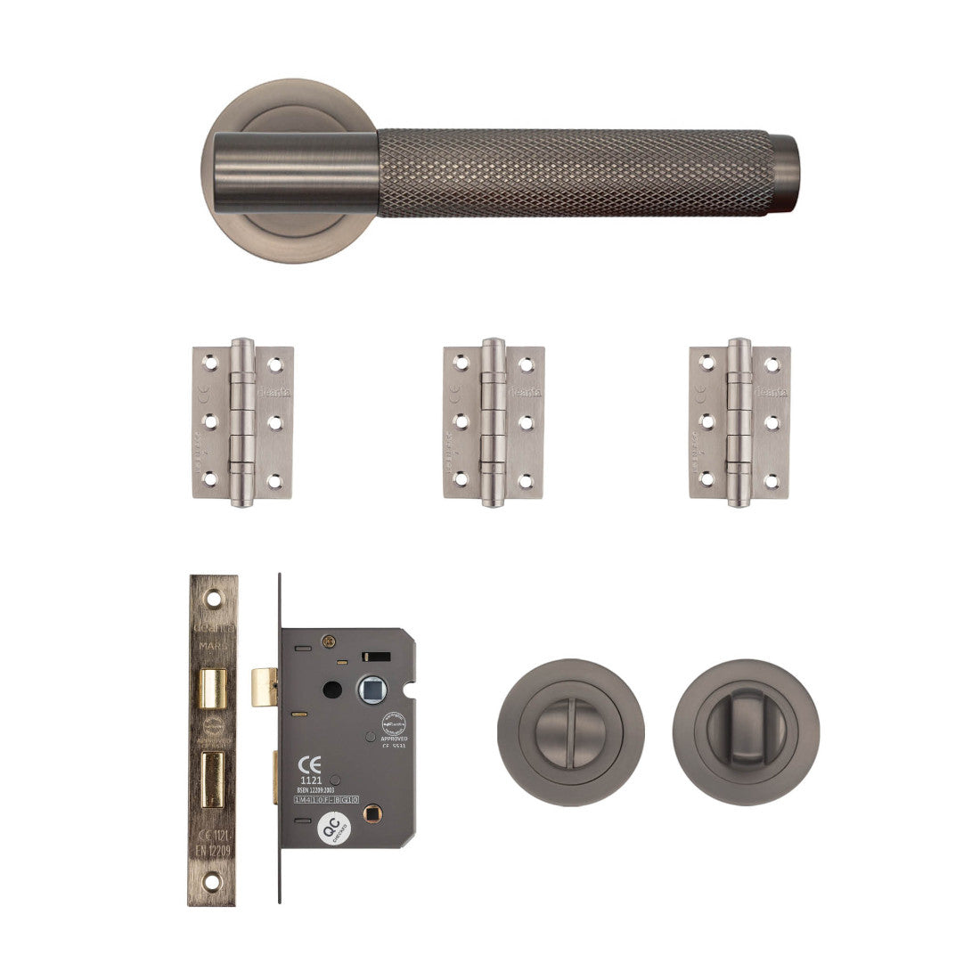 Sparta Bathroom Kit Matt Satin Black Nickel 2