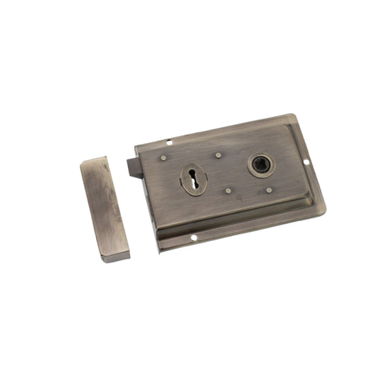 Iron Rim Lock - Fluted Antique