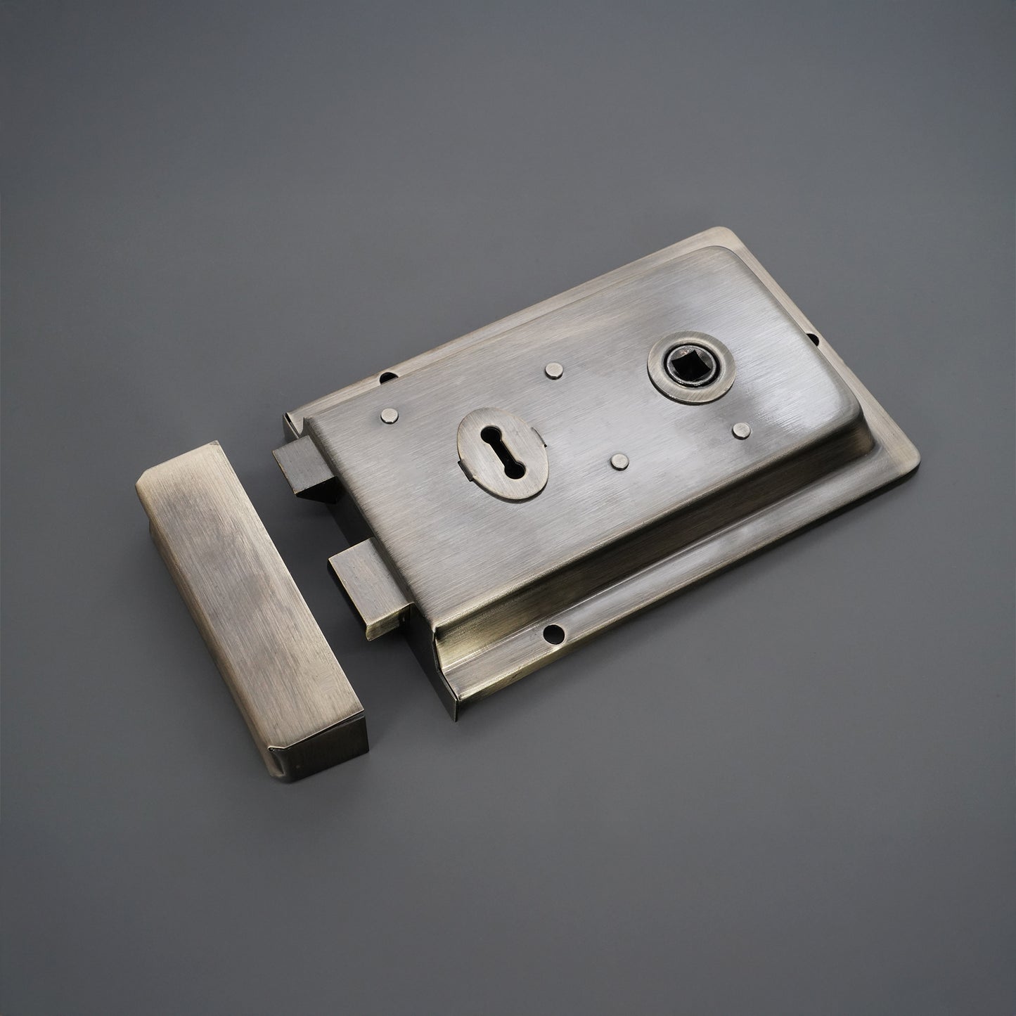 Iron Rim Lock - Fluted Antique