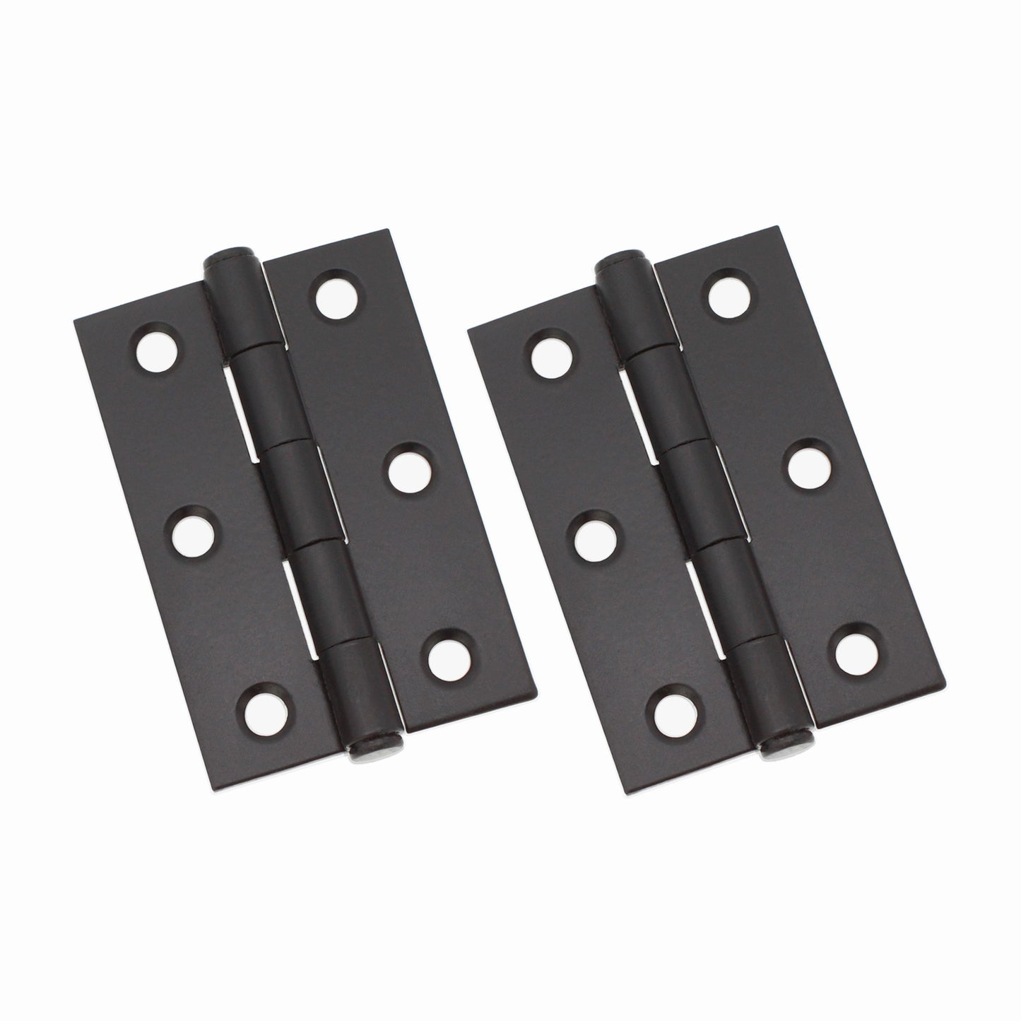 NON CE Mild Steel Butt Hinges - Matt Black