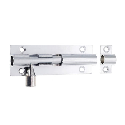 Brass Barrel Bolt 75mm Polished Chrome