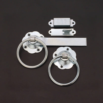 Ring Gate Latch - Plain Zinc