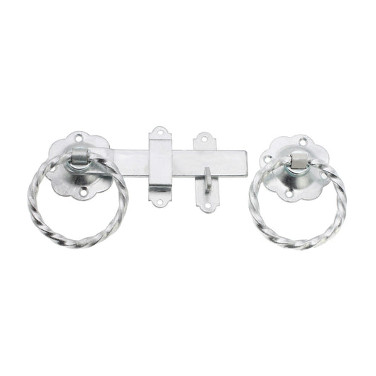 Ring Gate Latch - Twisted Zinc
