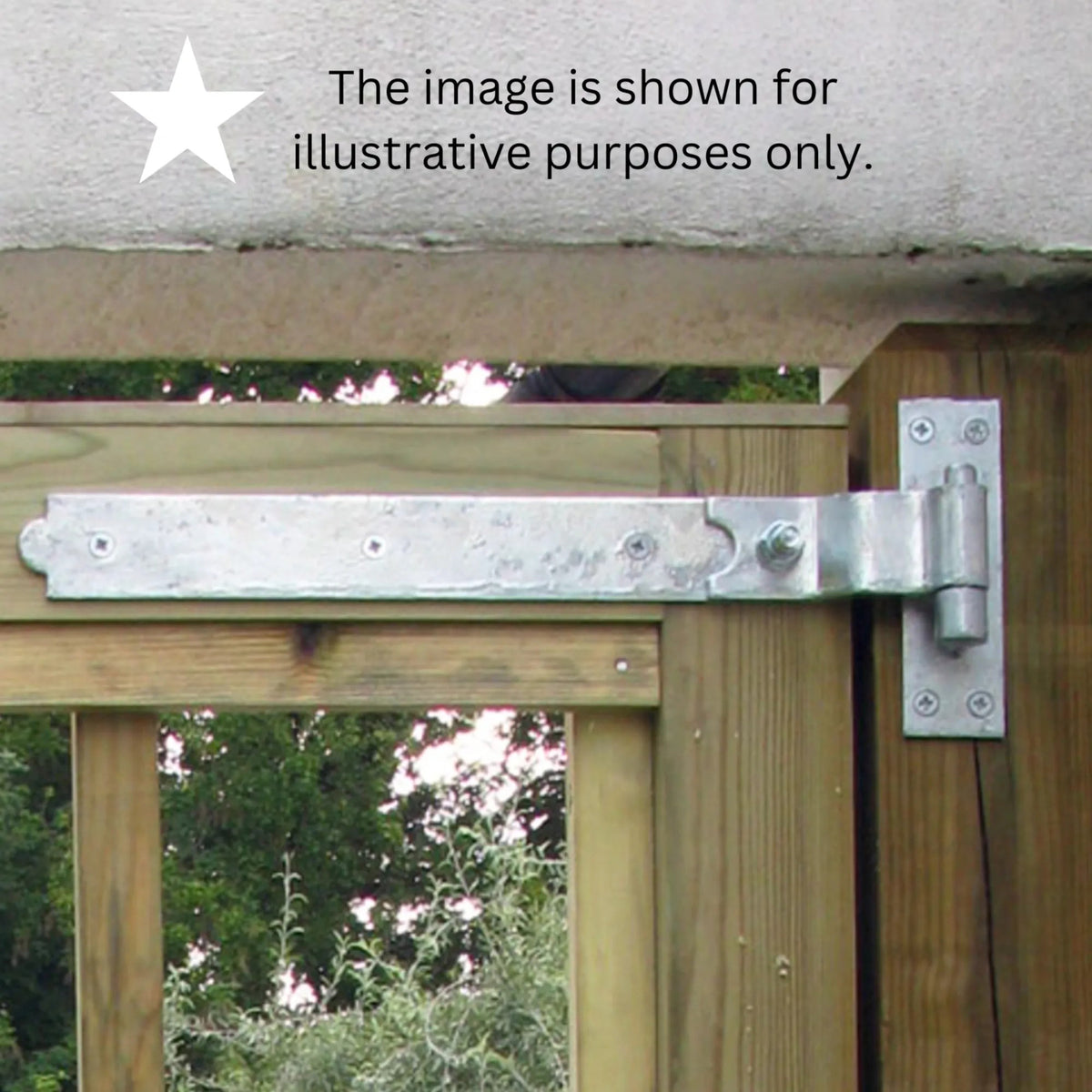 Hook and Band Hinge - Straight 8" - 200mm Galvanised