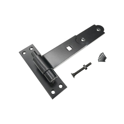 Hook and Band Hinge - Straight 8" - 200mm Black