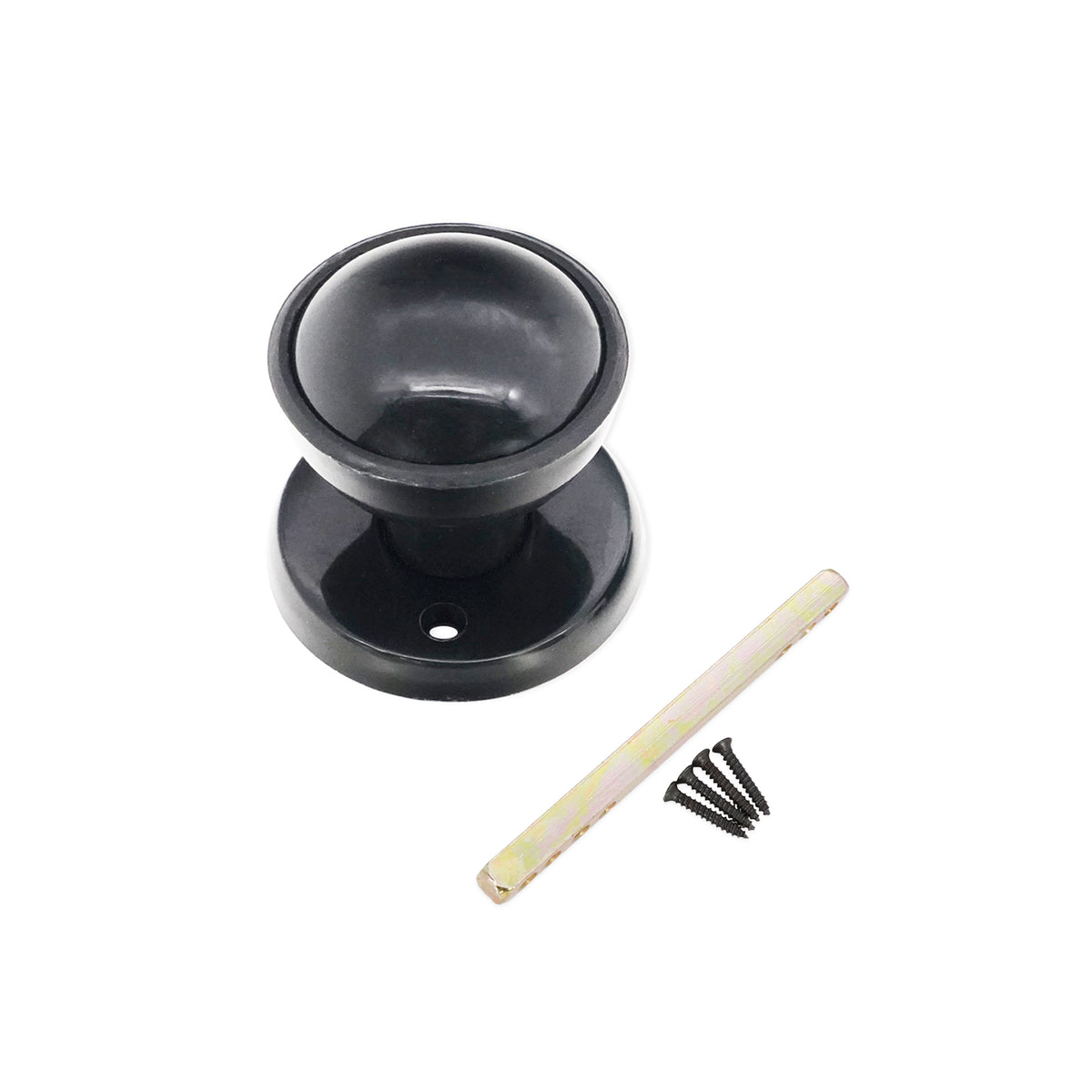 Plastic Rim / Mortice Knob Black