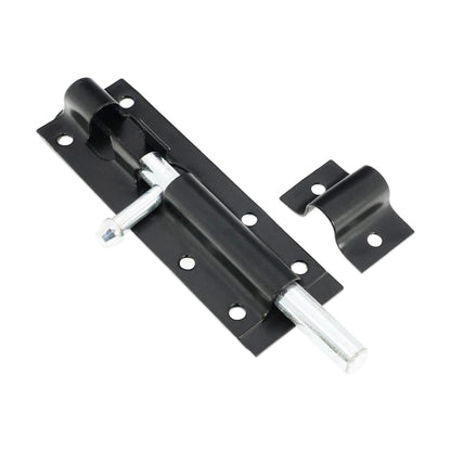 Iron Barrel Bolt - Straight 4" Black
