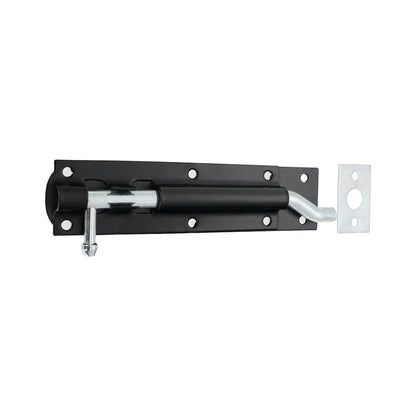 Iron Barrel Bolt - Necked 6" Black