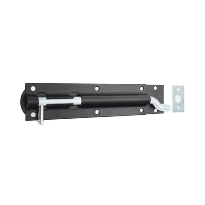 Iron Barrel Bolt - Necked 8" Black