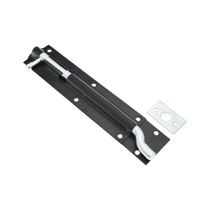 Iron Barrel Bolt - Necked 8" Black