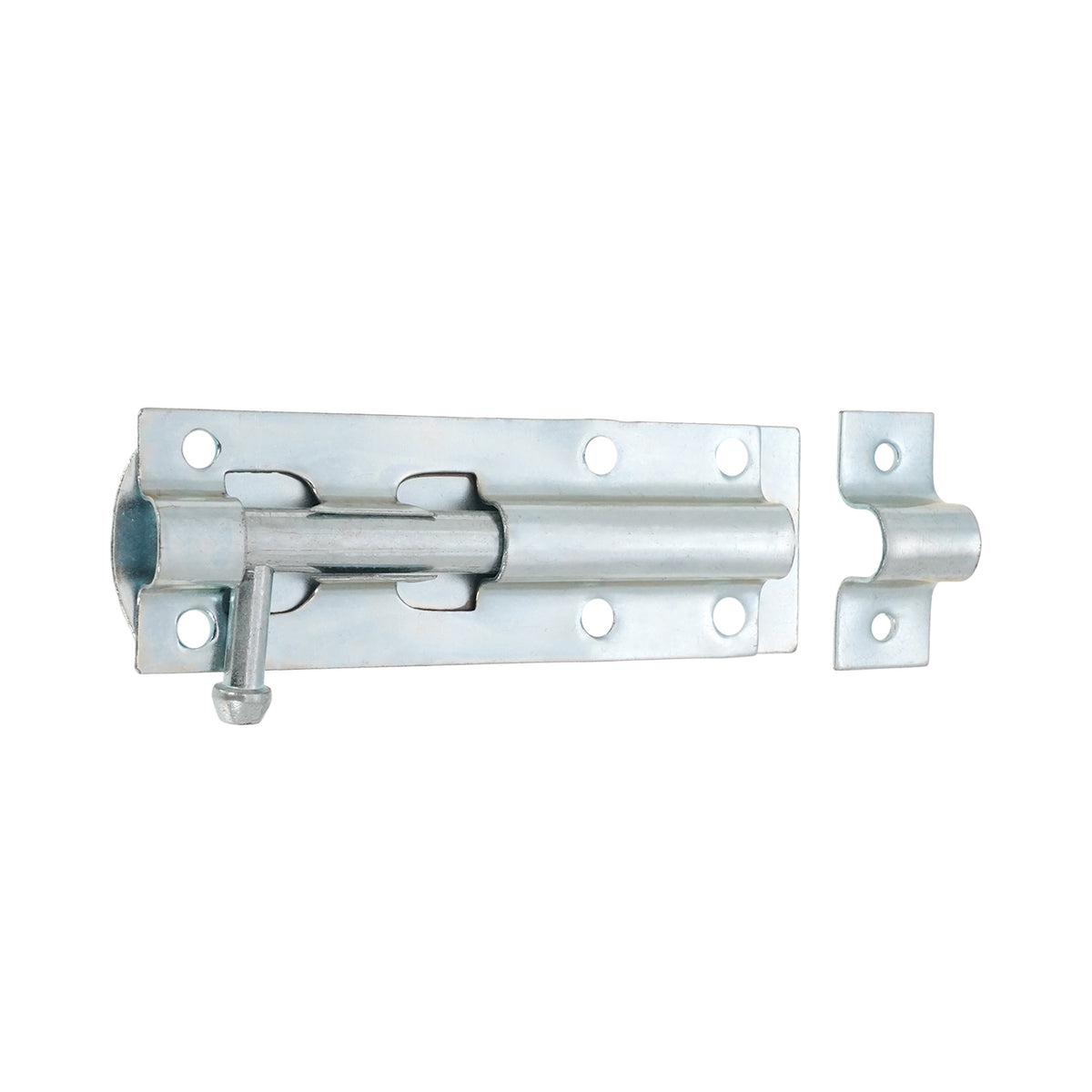 Iron Barrel Bolt - Straight 4" Zinc