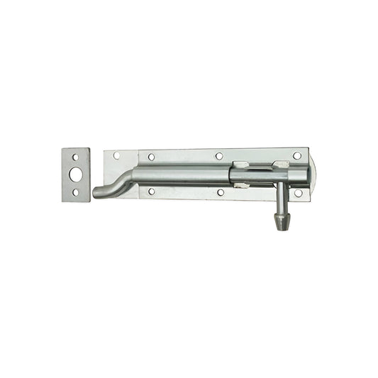 Iron Barrel Bolt - Necked 8" Zinc