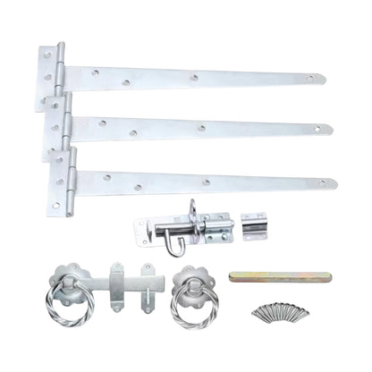 10" 250mm Twist Ring Gate Ironmongery Kit Zinc