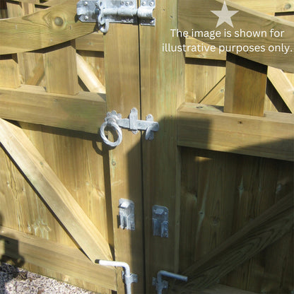 18" 450mm Twist Ring Gate Ironmongery Kit Zinc