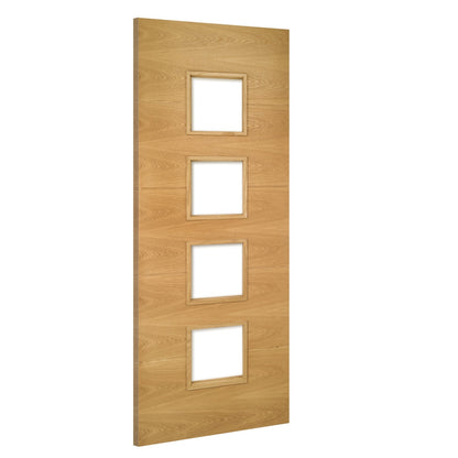 Augusta Glazed Interior Oak Fire Door 3d