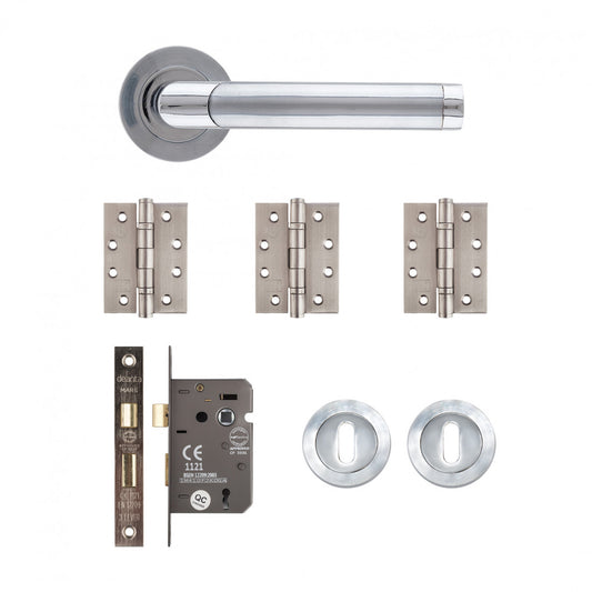 Augustus Mortice Kit Matt Polished Chrome Finish