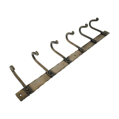 Iron Coat Hook Plain 6 leg - Antique