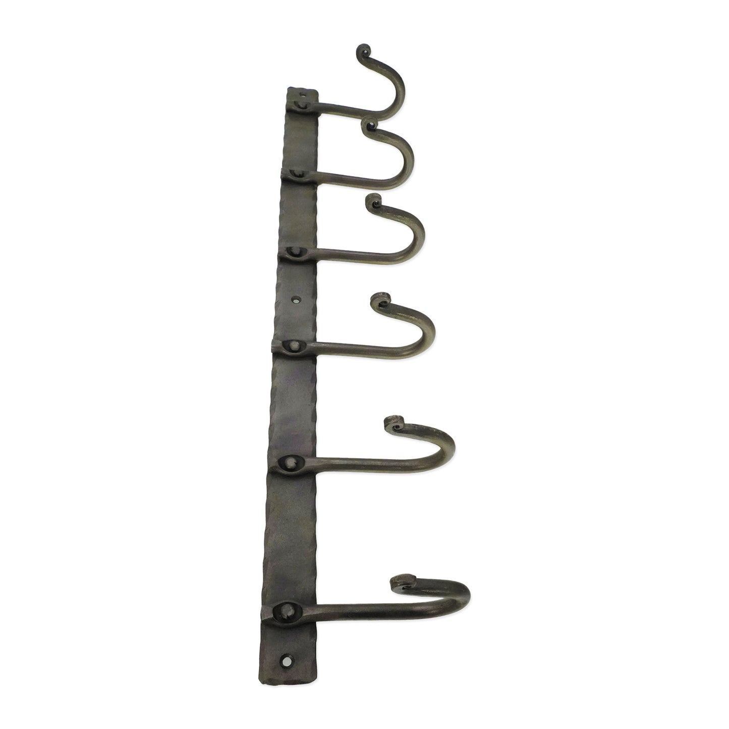 Iron coat hook plain 6 leg - Pewter