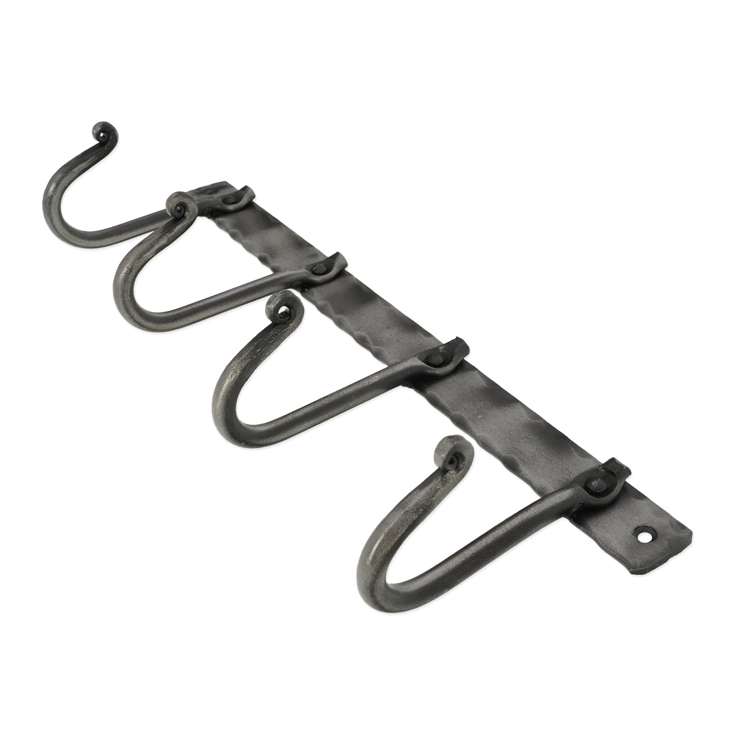 Iron Coat Hook Plain 4 leg - Pewter