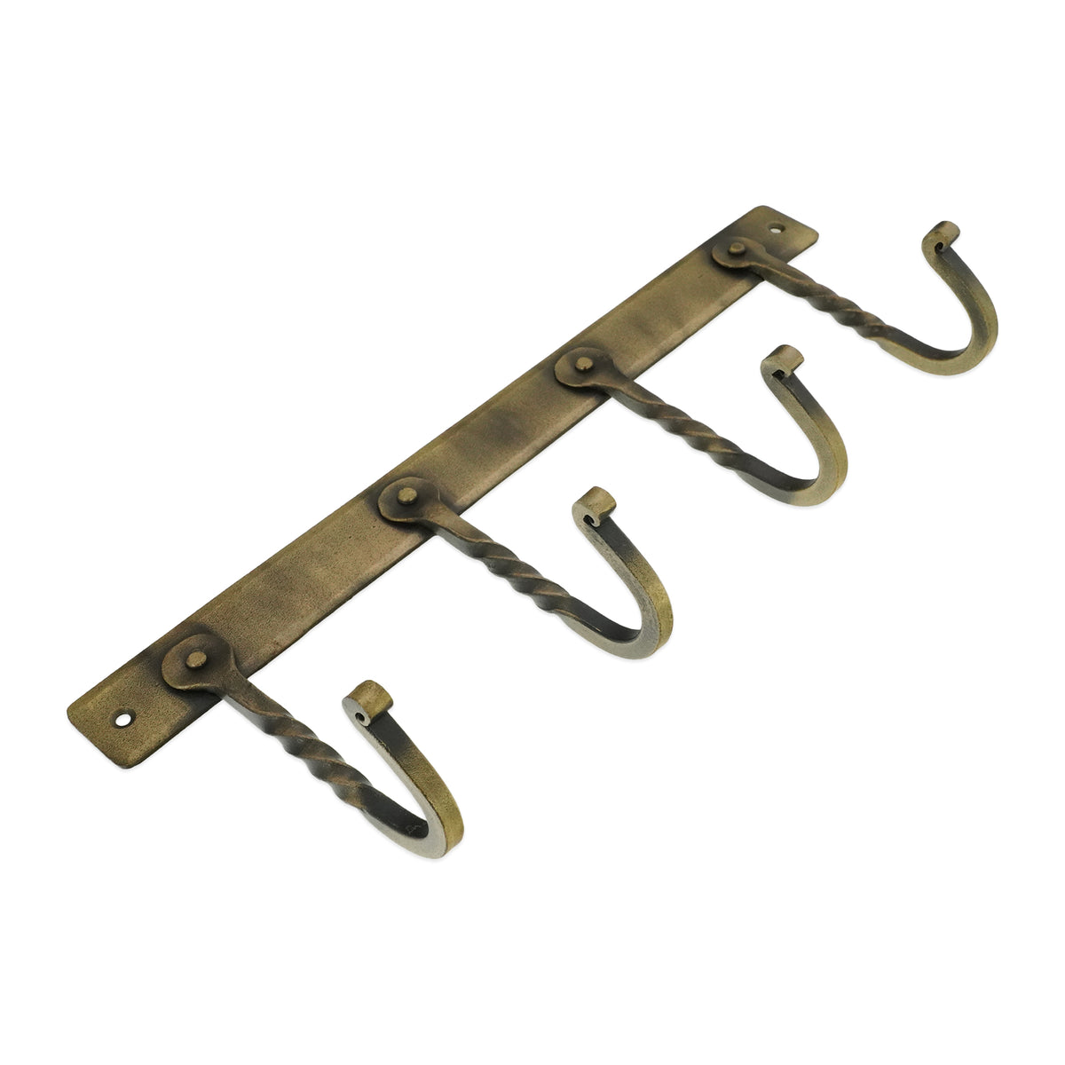 Iron Coat Hook Twisted 4 leg - Antique