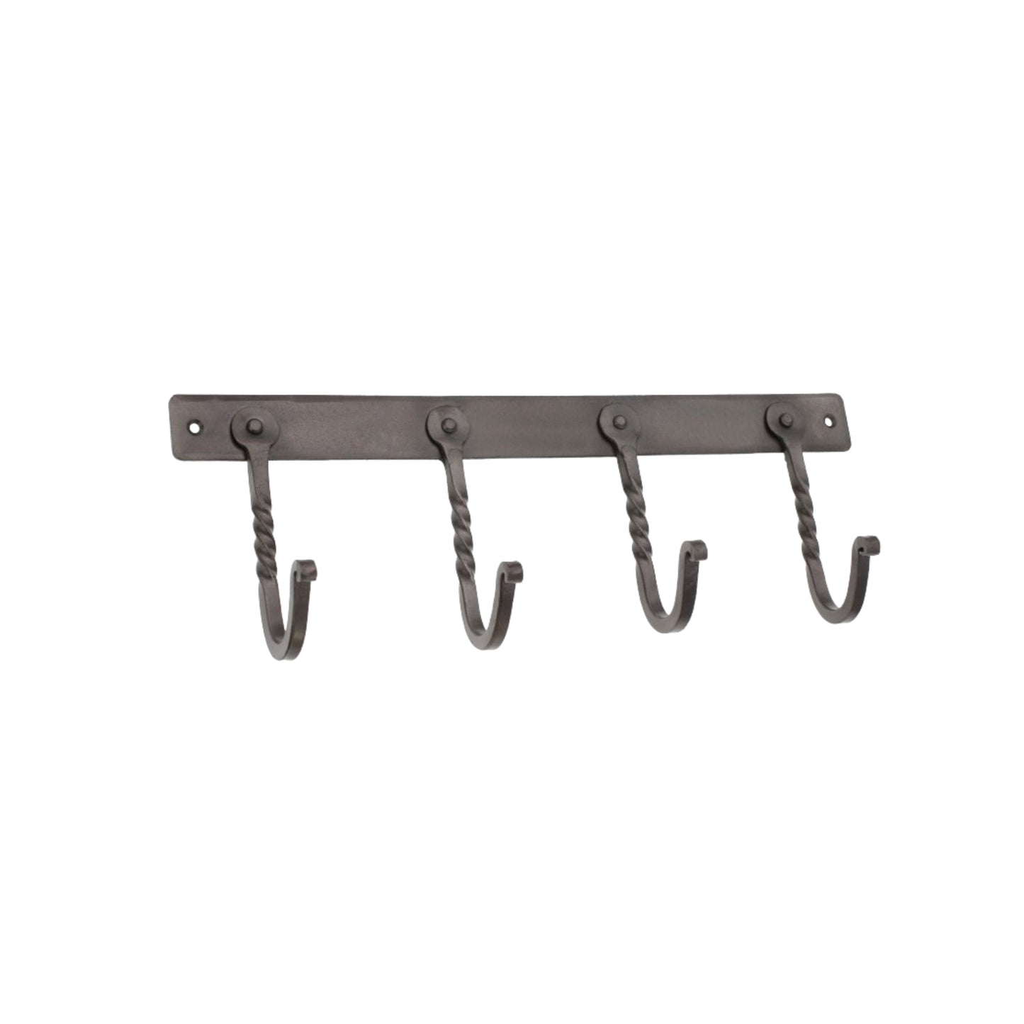Iron Coat hook Twisted 4 leg - Pewter