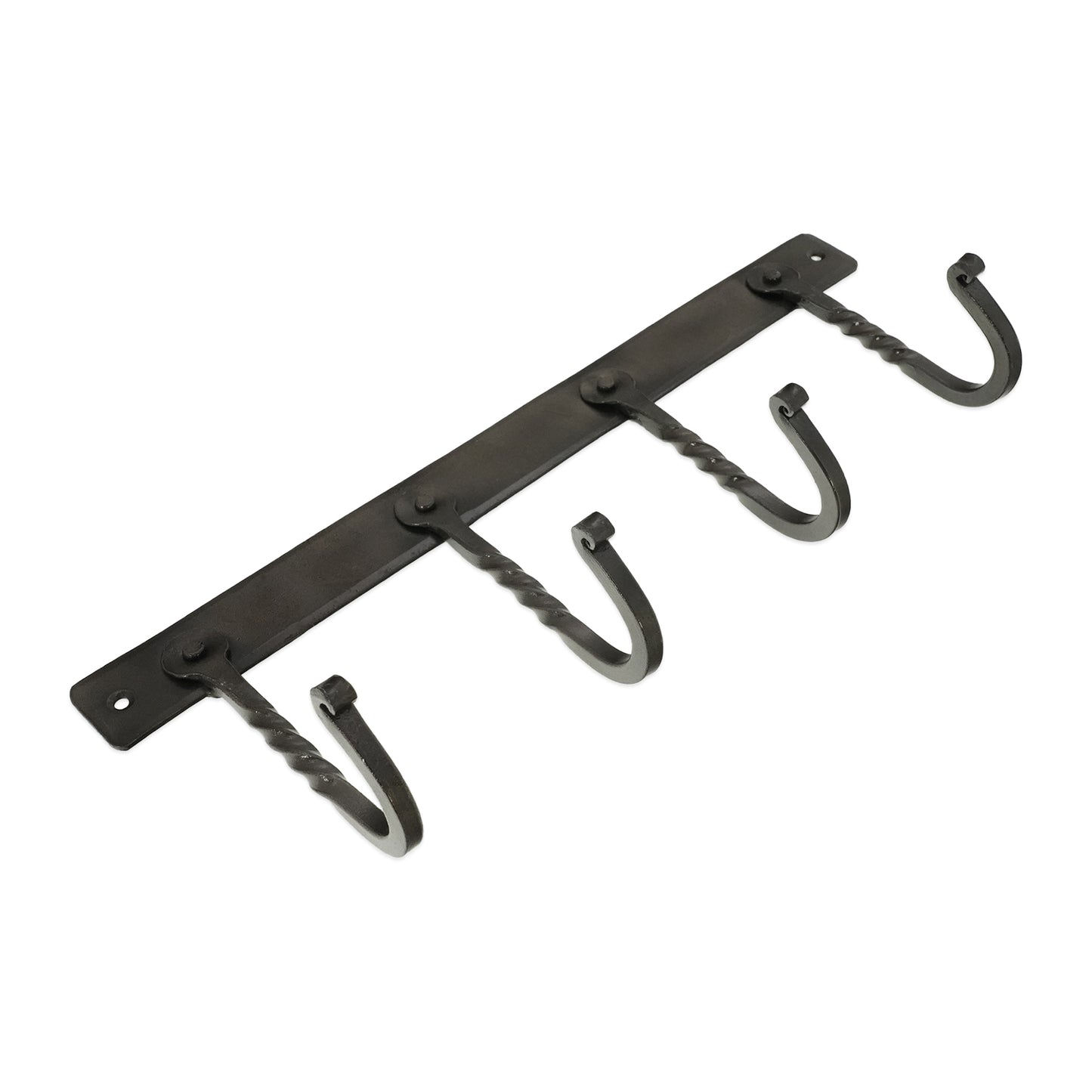 Iron Coat hook Twisted 4 leg - Pewter
