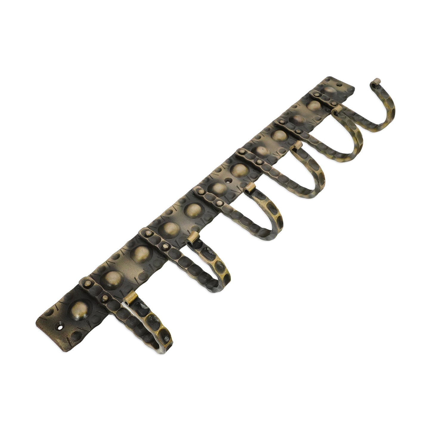 Iron Coat Hook Dotted 6 leg - Antique