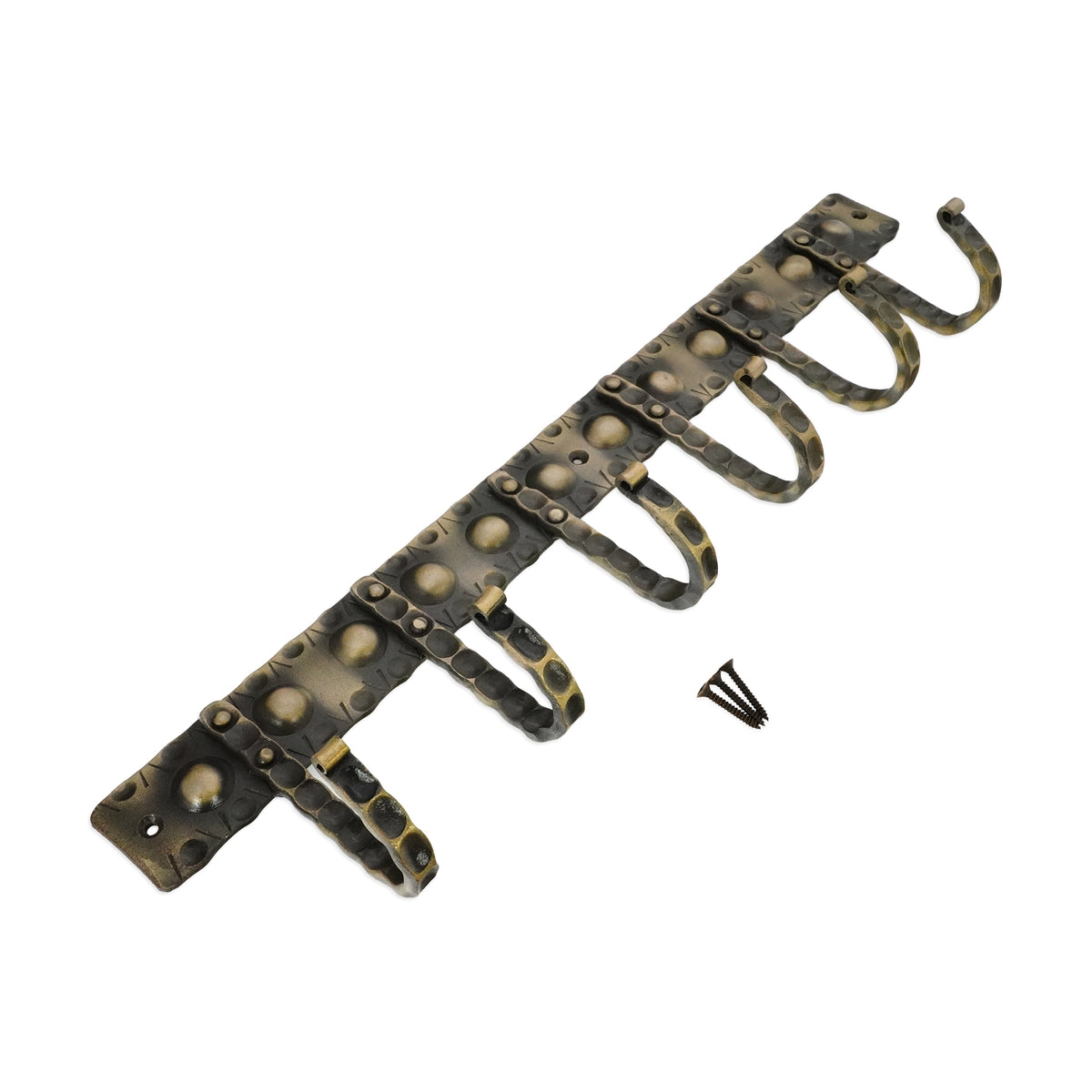 Iron Coat Hook Dotted 6 leg - Antique