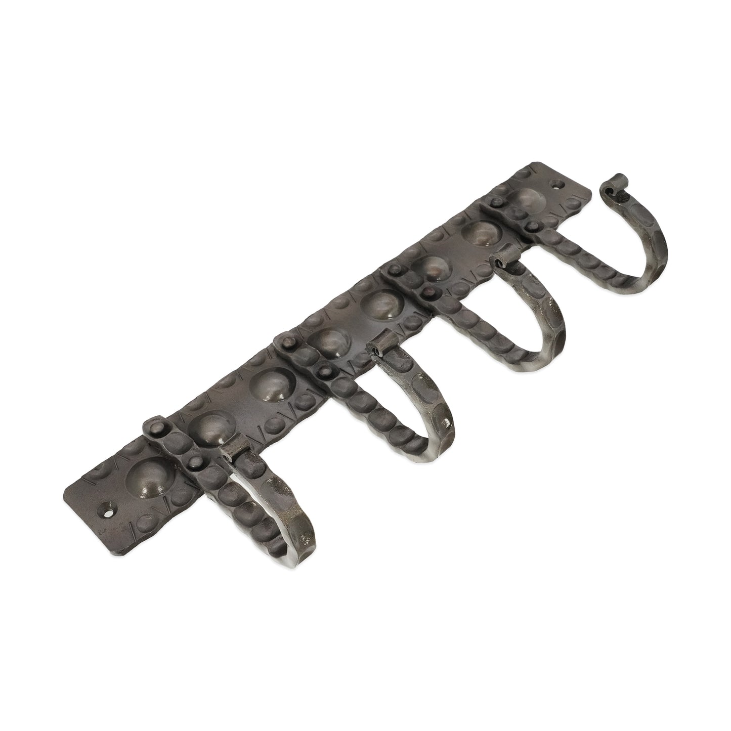 Iron Coat Hook Dotted 4 leg - Pewter