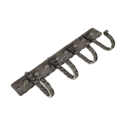 Iron Coat Hook Dotted 4 leg - Pewter