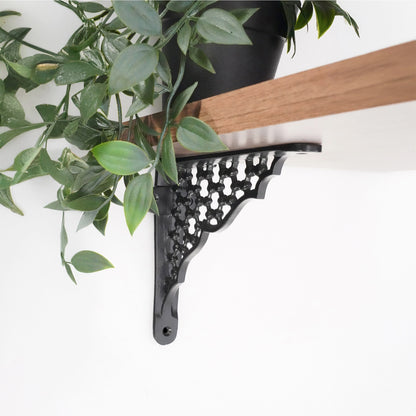 Honeycomb Shelf Bracket Black (Sold in Pairs)