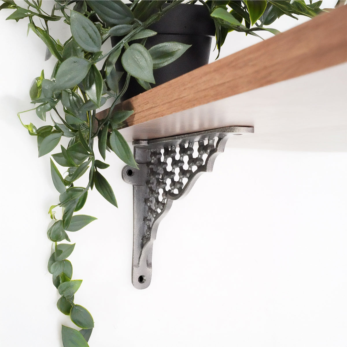 Honeycomb Shelf Bracket Pewter (Sold in Pairs)