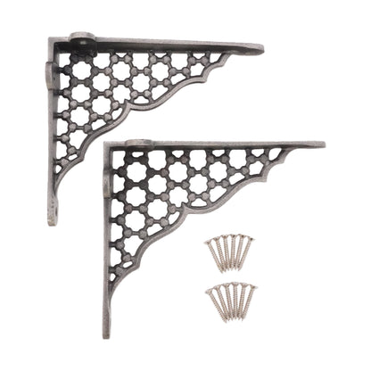 Honeycomb Shelf Bracket Pewter (Sold in Pairs)