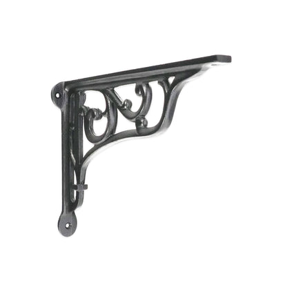 Edwardian Scroll Shelf Bracket Black (Sold in Pairs)