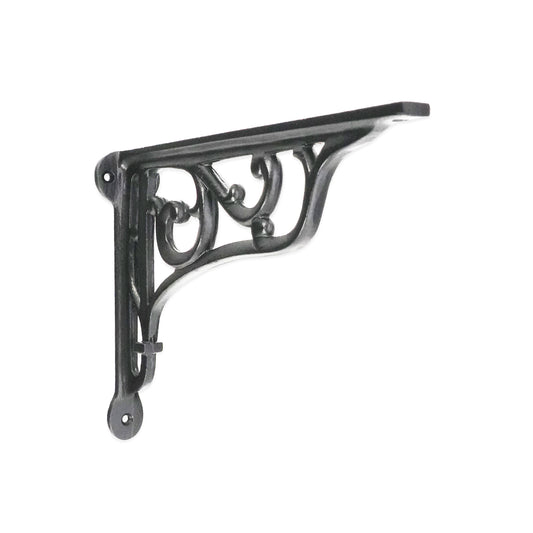 Edwardian Scroll Shelf Bracket Black (Sold in Pairs)