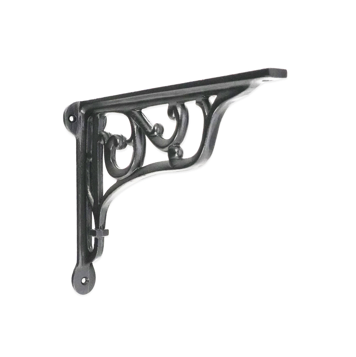 Edwardian Scroll Shelf Bracket Black (Sold in Pairs)