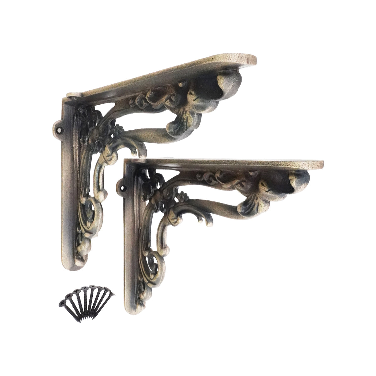 Apple Shelf Bracket Matt Antique (Sold in Pairs)
