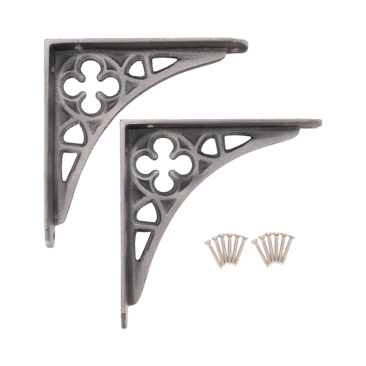 Victorian Gothic Shelf Bracket Pewter (Sold in Pairs)