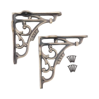 GNER Shelf Bracket Matt Antique 125x125mm (Sold in Pairs)