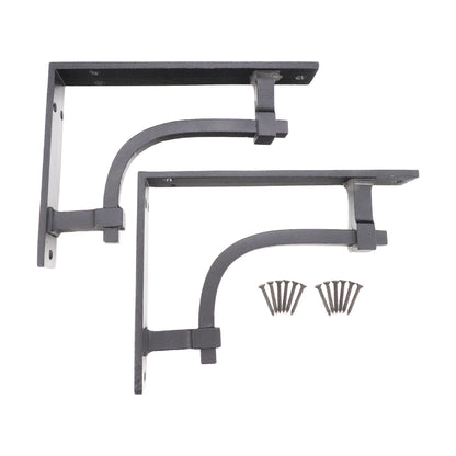 Industrial Shelf Bracket Black (Sold in Pairs)