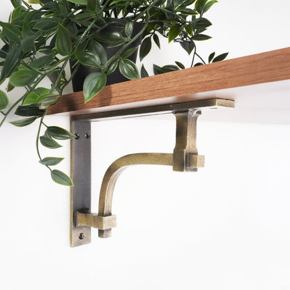 Industrial Shelf Bracket Matt Antique (Sold in Pairs)