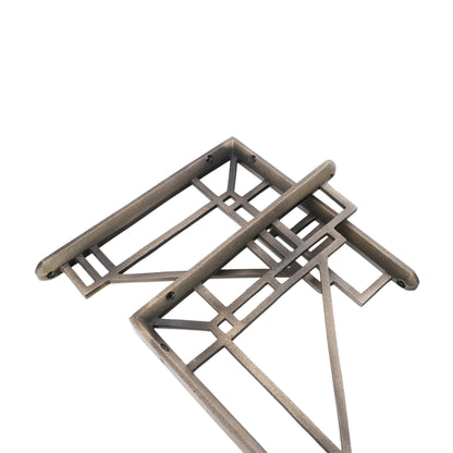 Art Deco Shelf Bracket Matt Antique (Sold in Pairs)