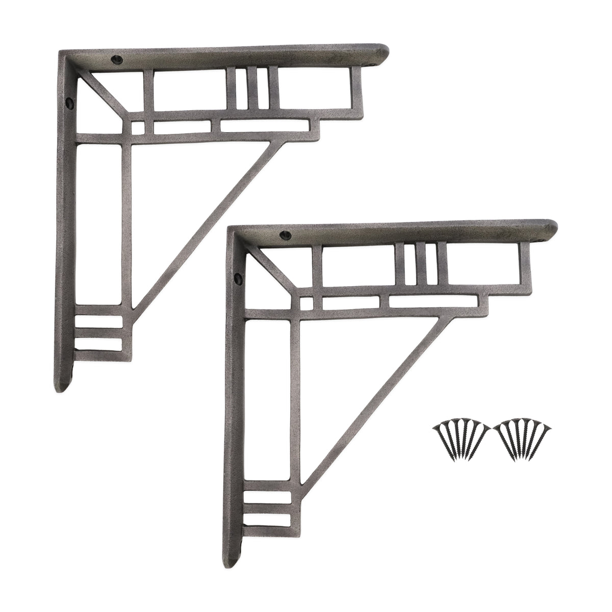 Art Deco Shelf Bracket Pewter (Sold in Pairs)