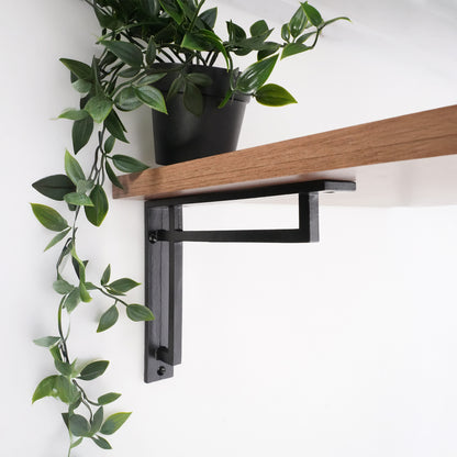 Narrow Art Deco Bracket Black (Sold in Pairs)